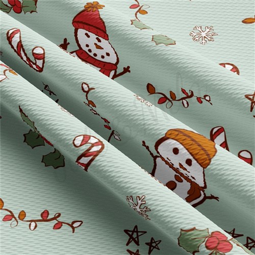 Christmas Christmas Liverpool Bullet Textured Stretch Solid Strip Thick Knit Jersey Fabric