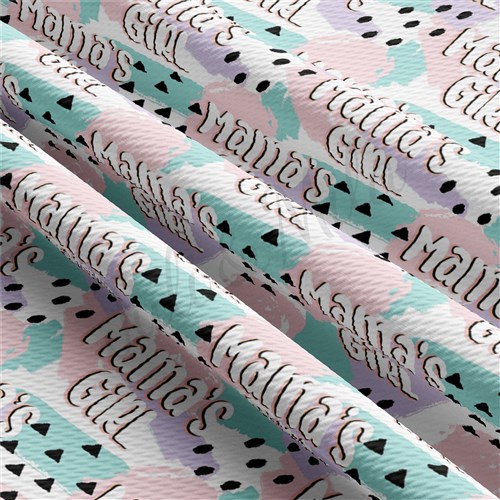 Mama's Girl Printed Liverpool Bullet Textured Stretch Solid Strip Thick Knit Jersey Fabric