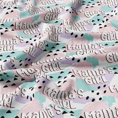 Mama's Girl Printed Liverpool Bullet Textured Stretch Solid Strip Thick Knit Jersey Fabric