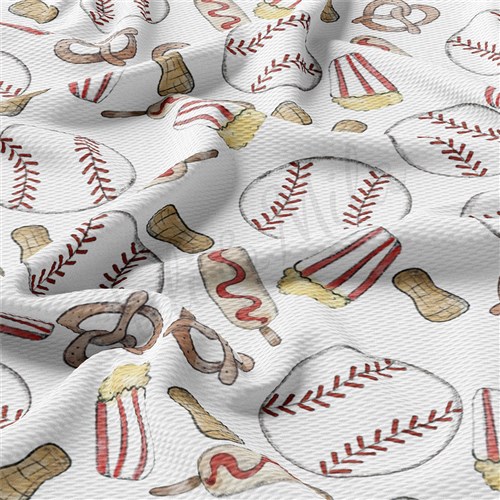 Baseball Printed Liverpool Fabric AA1810 & Get a Free $89.99 Embroidery Bundle