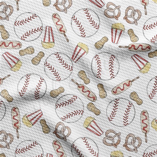 Baseball Printed Liverpool Fabric AA1810 & Get a Free $89.99 Embroidery Bundle