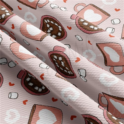 Valentine's Day Liverpool Bullet Textured Stretch Solid Strip Thick Knit Jersey Fabric