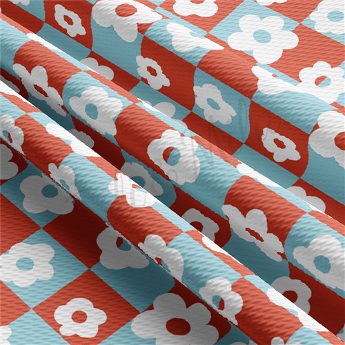 4th of July Printed Liverpool Bullet Textured Stretch Solid Strip Thick Knit Jersey Fabric