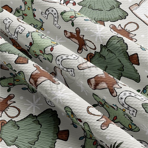 Christmas Bullet Fabric Printed Liverpool 4Way AA1103 & Get a Free $89.99 Embroidery Bundle