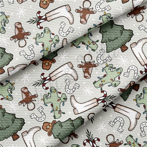 Christmas Bullet Fabric Printed Liverpool 4Way AA1103 & Get a Free $89.99 Embroidery Bundle