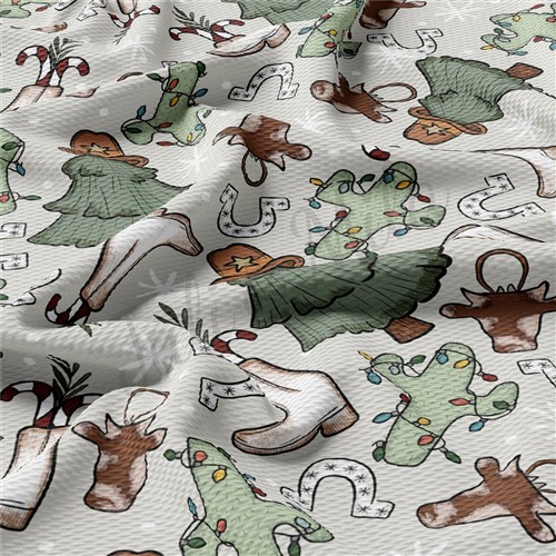 Christmas Bullet Fabric Printed Liverpool 4Way AA1103 & Get a Free $89.99 Embroidery Bundle