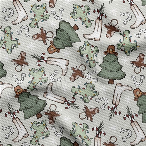 Christmas Bullet Fabric Printed Liverpool 4Way AA1103 & Get a Free $89.99 Embroidery Bundle