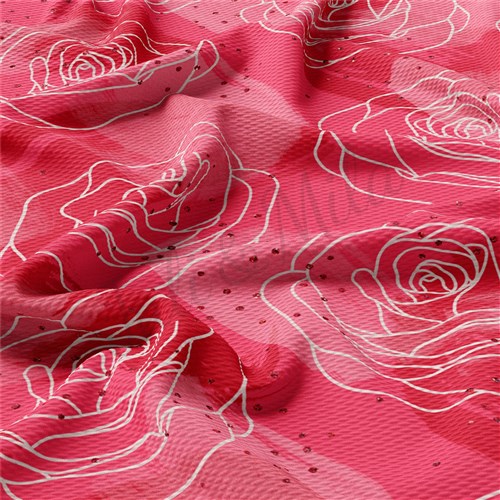 Valentine's Day Liverpool Bullet Textured Stretch Solid Strip Thick Knit Jersey Fabric