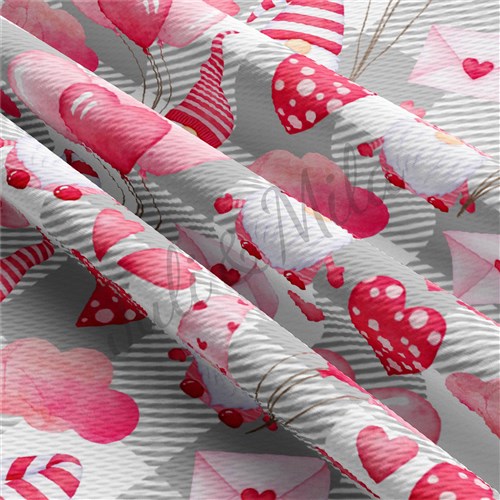 Valentine's Day Printed Liverpool Bullet Textured Stretch Solid Strip Thick Knit Jersey Fabric