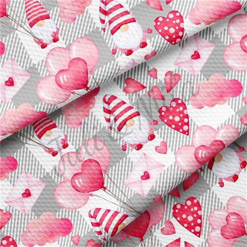 Valentine's Day Printed Liverpool Bullet Textured Stretch Solid Strip Thick Knit Jersey Fabric