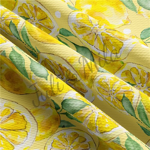 Lemon Printed Liverpool 4 Way Fabric Lemon3 & Get a Free $89.99 Embroidery Bundle