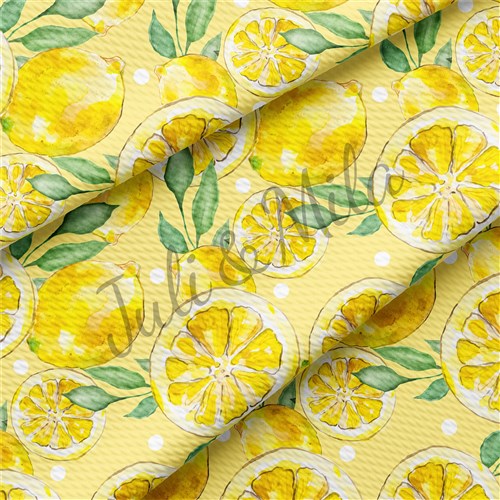 Lemon Printed Liverpool 4 Way Fabric Lemon3 & Get a Free $89.99 Embroidery Bundle