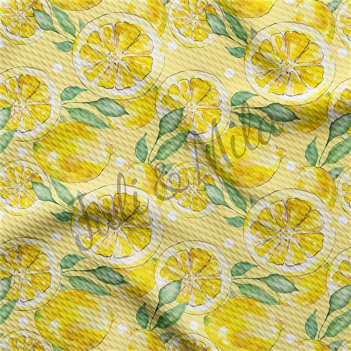 Lemon Printed Liverpool 4 Way Fabric Lemon3 & Get a Free $89.99 Embroidery Bundle