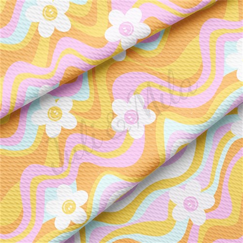 Floral Printed Liverpool 4 Way Fabric AA1498 & Get a Free $89.99 Embroidery Bundle
