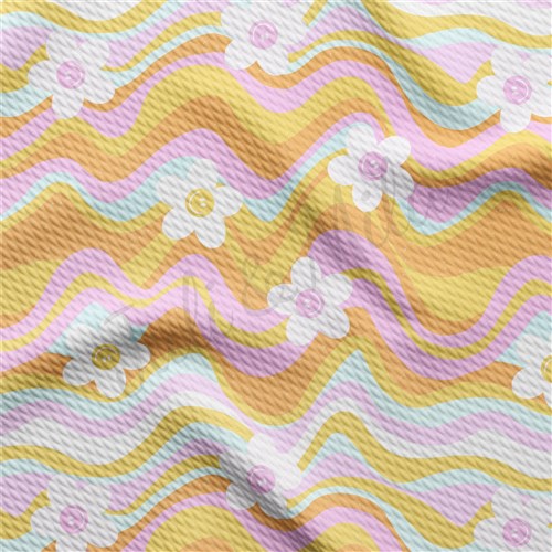 Floral Printed Liverpool 4 Way Fabric AA1498 & Get a Free $89.99 Embroidery Bundle