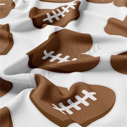 Football Hearts Liverpool Bullet Textured Stretch Solid Strip Thick Knit Jersey Fabric