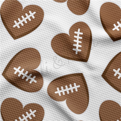 Football Hearts Liverpool Bullet Textured Stretch Solid Strip Thick Knit Jersey Fabric