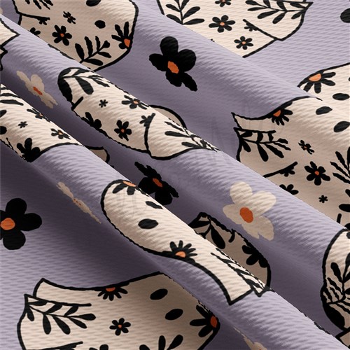 Fall Halloween ghosts Liverpool Bullet Textured Stretch Solid Strip Thick Knit Jersey Fabric