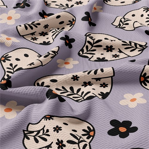 Fall Halloween ghosts Liverpool Bullet Textured Stretch Solid Strip Thick Knit Jersey Fabric