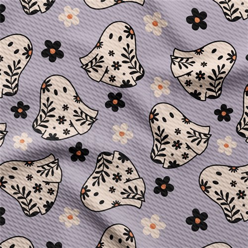 Fall Halloween ghosts Liverpool Bullet Textured Stretch Solid Strip Thick Knit Jersey Fabric