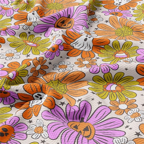 Fall Autumn Halloween Pumpkin Printed  floral AA1882 & Get a Free $89.99 Embroidery Bundle