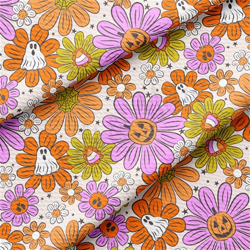 Fall Autumn Halloween Pumpkin Printed  floral AA1882 & Get a Free $89.99 Embroidery Bundle