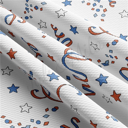 4th of July Patriotic Printed Liverpool Fabric AA2160 & Get a Free $89.99 Embroidery Bundle