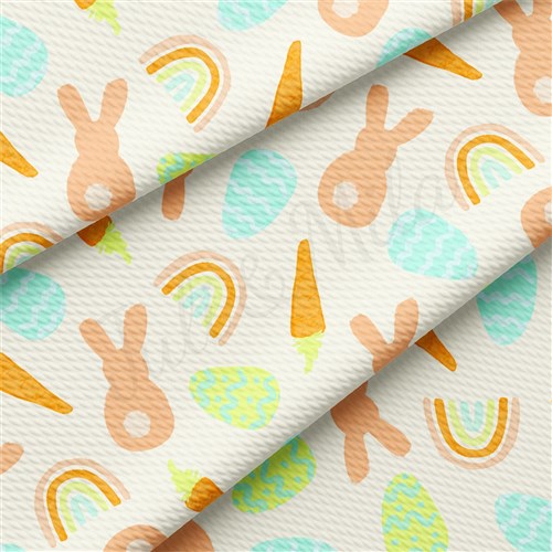 Easter Liverpool Bullet Textured Stretch Solid Strip Thick Knit Jersey Fabric