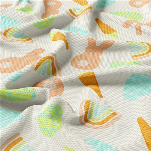 Easter Liverpool Bullet Textured Stretch Solid Strip Thick Knit Jersey Fabric