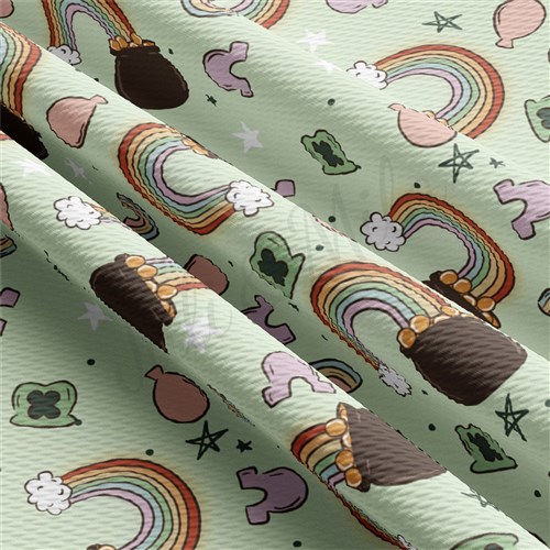 St. Patrick's Day Liverpool Bullet Textured Stretch Solid Strip Thick Knit Jersey Fabric