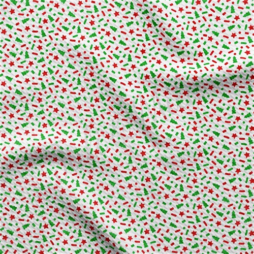 Christmas Printed Liverpool Bullet Textured Stretch Solid Strip Thick Knit Jersey Fabric