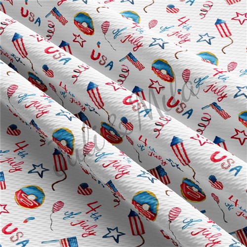 Patriotic 4th of July Printed Liverpool USA Flag (PT27) & Get a Free $89.99 Embroidery Bundle