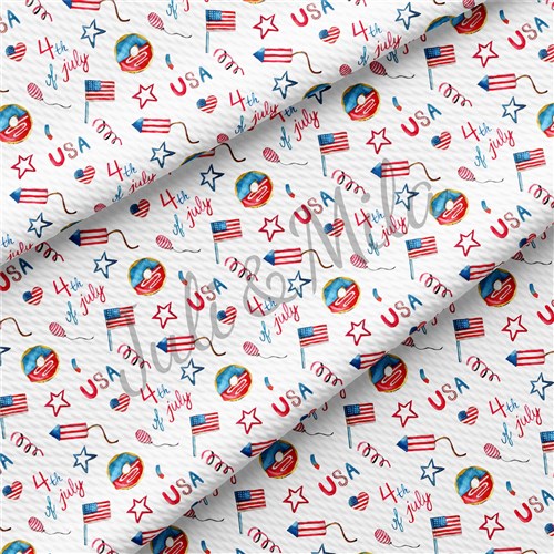 Patriotic 4th of July Printed Liverpool USA Flag (PT27) & Get a Free $89.99 Embroidery Bundle