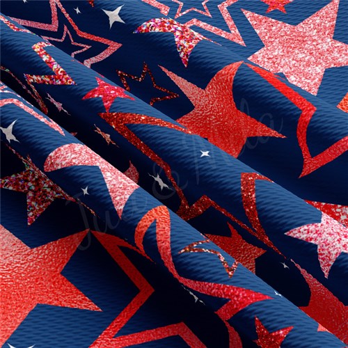Patriotic 4th of July Printed Liverpool Fabric AA1715 & Get a Free $89.99 Embroidery Bundle