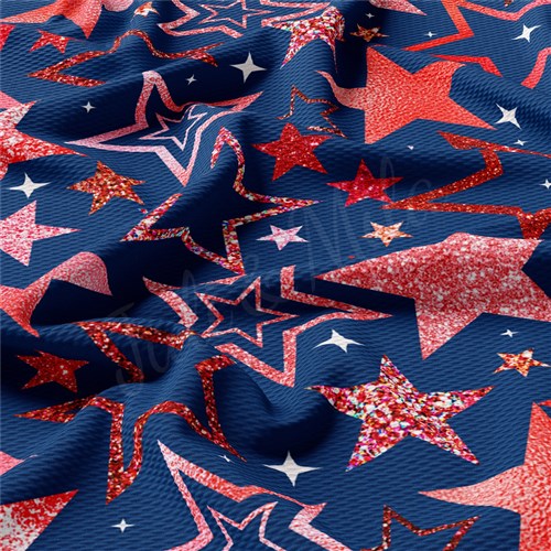 Patriotic 4th of July Printed Liverpool Fabric AA1715 & Get a Free $89.99 Embroidery Bundle