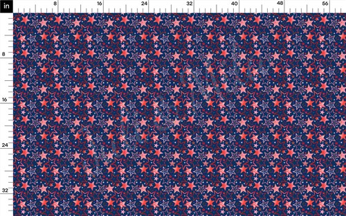 Patriotic 4th of July Printed Liverpool Fabric AA1715 & Get a Free $89.99 Embroidery Bundle