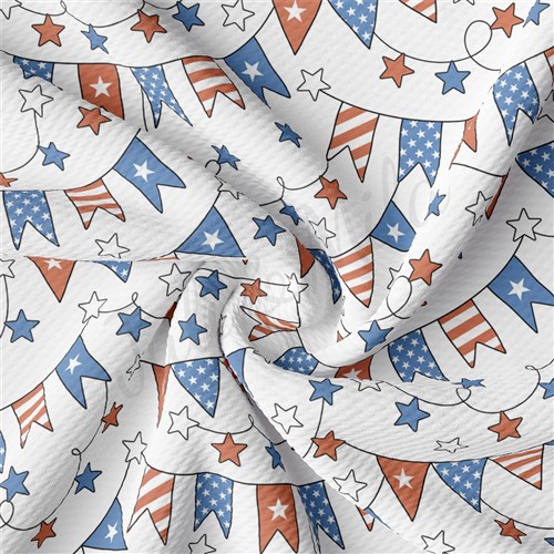 4th of July Patriotic Printed Liverpool Fabric AA2189 & Get a Free $89.99 Embroidery Bundle