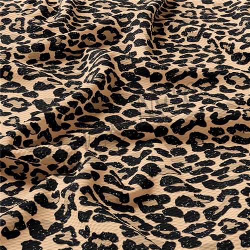 Cheetah Leopard AA195 BP102 Liverpool Bullet Textured Stretch Solid Strip Thick Knit Jersey Fabric