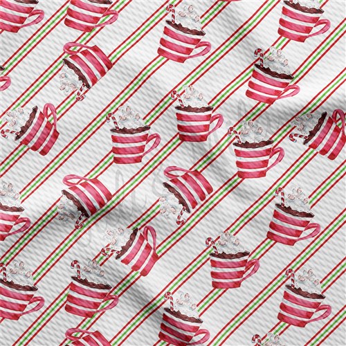 Printed Liverpool Bullet Textured Stretch Solid Strip Thick Knit Jersey Fabric