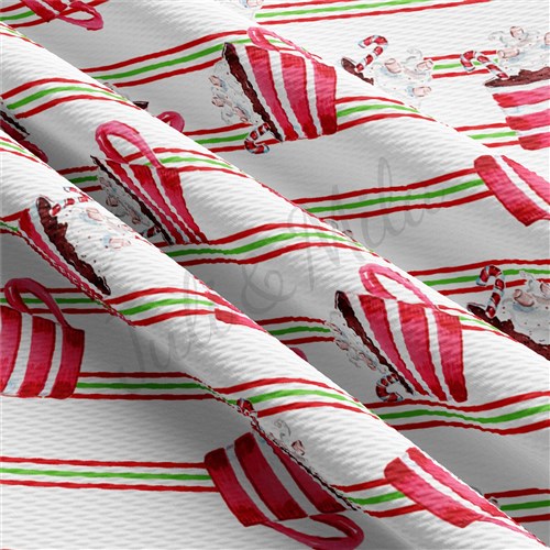 Printed Liverpool Bullet Textured Stretch Solid Strip Thick Knit Jersey Fabric