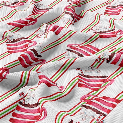 Printed Liverpool Bullet Textured Stretch Solid Strip Thick Knit Jersey Fabric