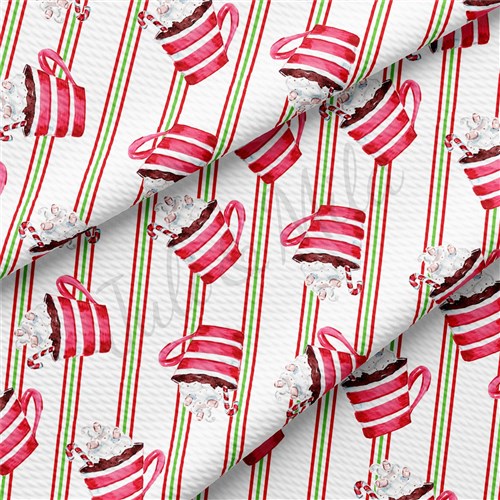 Printed Liverpool Bullet Textured Stretch Solid Strip Thick Knit Jersey Fabric