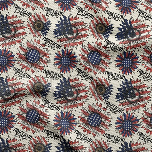 Patriotic 4th of July Printed Liverpool AA1545 & Get a Free $89.99 Embroidery Bundle