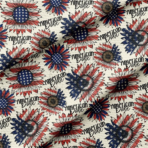 Patriotic 4th of July Printed Liverpool AA1545 & Get a Free $89.99 Embroidery Bundle