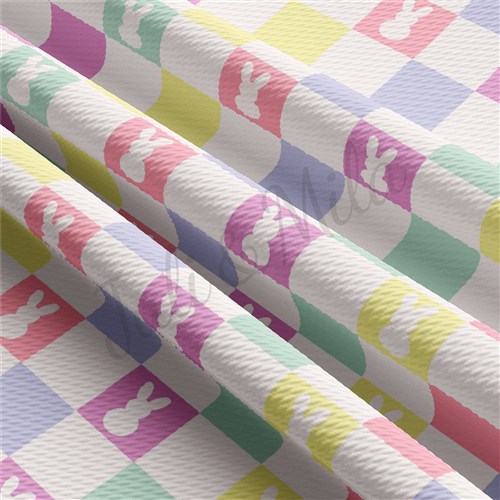 Easter Printed Liverpool Bullet Textured Stretch Solid Strip Thick Knit Jersey Fabric