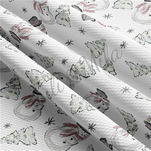 Christmas Printed Liverpool 4 Way Fabric AA688 & Get a Free $89.99 Embroidery Bundle