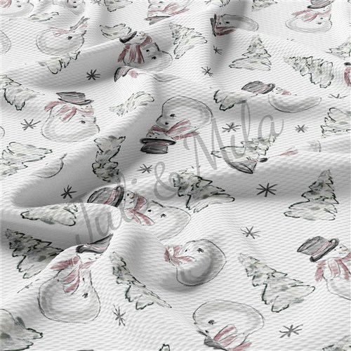 Christmas Printed Liverpool 4 Way Fabric AA688 & Get a Free $89.99 Embroidery Bundle