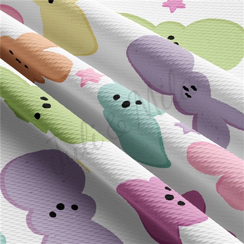 Easter Printed Liverpool Bullet Textured Stretch Solid Strip Thick Knit Jersey Fabric