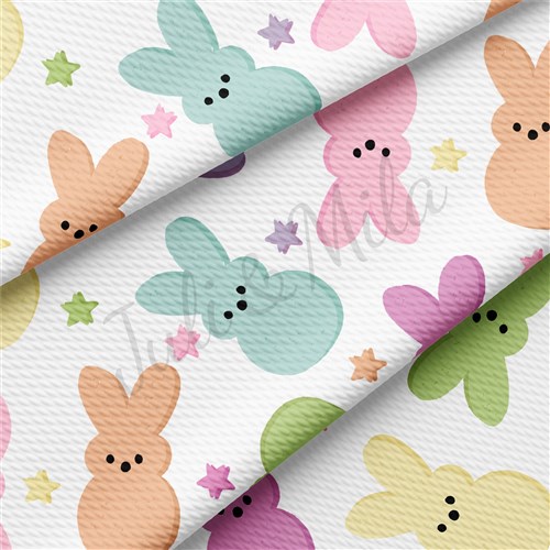 Easter Printed Liverpool Bullet Textured Stretch Solid Strip Thick Knit Jersey Fabric