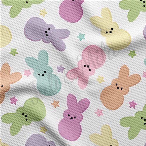 Easter Printed Liverpool Bullet Textured Stretch Solid Strip Thick Knit Jersey Fabric